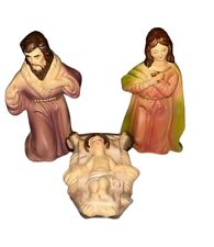 Vintage Nativity Replacement Figures Mary Joseph & Jesus Made In Korea READ picture
