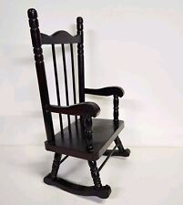 Wood Doll Rocking Chair Dark Stain 14