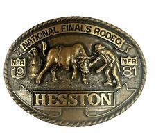 Vintage Hesston National Finals Rodeo 1981 Belt Buckle picture