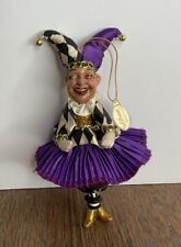 Rare Vintage Katherine's Collection Court Jester Joker Christmas Tree Ornament picture