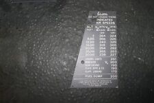 NOS Lockheed L-188  Electra cockpit indicated airspeeds limitation placard 50's picture