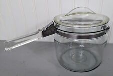 Vintage Pyrex Pot 6763 C Glass Flameware Upper Boiler Only With Lid picture