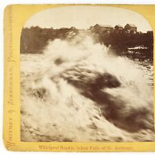 St Anthony Falls Minneapolis Whirlpool Stereoview c1870 River Rapids Photo B2229 picture