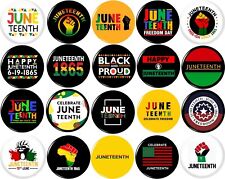 JUNETEENTH x 20 #2 NEW 1 Inch BLACK LIVES MATTER Buttons Badges Pins Reparations picture
