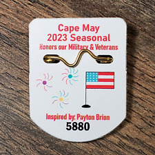 2023 Cape May New Jersey Seasonal Beach Tag Honors Our Military and Veterans picture