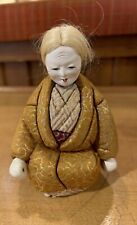 Vintage Kimekomi Doll Old Woman Hand Made Crafted Japanese picture