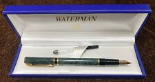 Waterman Laureat Green Marble M Laque Verte Fountain Pen in Box   picture