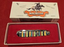 Winchester USA Candy Stripe Handle Trapper Knife W/ Original Box 1994 20004 1/2 picture