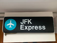 NY NYC SUBWAY ROLL SIGN JFK EXPRESS AIRPORT JOHN KENNEDY TRAIN TO THE PLANE 1990 picture