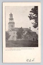 Postcard Old First Church Bennington Vermont VT, Antique O1 picture