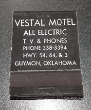 Vintage VESTAL MOTEL Matchbook - Guymon, OK. - 1960's picture