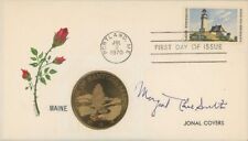 Margaret Chase Smith-Hand-Painted Signed FDC w/Coin picture