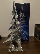 Vtg The Toscany Collection Lead Crystal Christmas Village Tree 8.5” Japan Glass picture