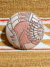 BEAUTIFUL CARLA NAMPEYO NATIVE AMERICAN HOPI POTTERY SEED POT HEAVILY CARVED picture