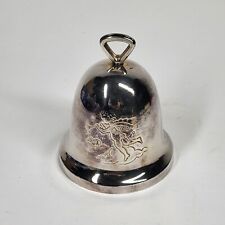 JHS Denmark Christmas Bell Silverplate Vintage Ornament picture