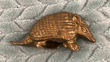 Vintage Brass Armadillo Figure Figurine Paperweight Small  picture