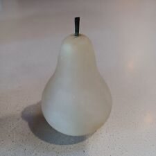 Vintage Solid Stone Pear Paperweight Or Decoration picture