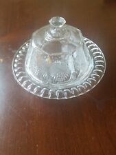 Vintage 1940-49 Heisey Clear Crystal Round Domed Butter Dish Mid Century picture