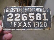 1920 TEXAS RADIATOR SEAL LICENSE PLATE picture