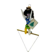 Soffieria De Carlini Circus Acrobat Girl on Trapeze Glass Christmas Ornament 5” picture