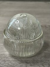 Vintage Ribbed Glass Trinket Box picture