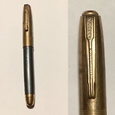 Vintage Universal Pen Co New York,Buck-Ball Junior Pen. Blue Barrel w/Brass Trim picture