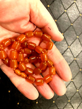 RARE ISLAMIC OTTOMAN 33 PRAYER BAKELITE BEADS TASBIH or NECKLACE AMBER COLOR picture
