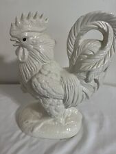 Ceramic Handmade White Rooster  picture