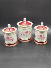 Vintage James Kent Staffordshire Old Foley Jar Set Of 3 Floral England 6686 picture