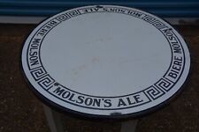 MOLSON'S ALE BIERE MOLSON ANTIQUE BEER SIGN 1920's BAR TAVERN TABLE picture