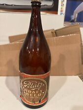 RARE Blatz Draft Beer Half Gallon Beer Bottle Paper label picture