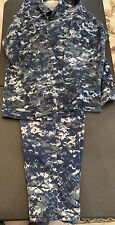 official navy fatigues camouflage suit pants jacket Size Large picture