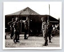 1965 Vietnam War US GI Army Men Around Tent In Camp Original Vintage Photo picture