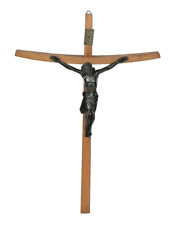 Antique Wood Bronze Crucifix Cross picture