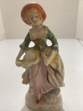 Vintage Hand Painted Porcelain Lady with Violin Figurine Made in Japan JT picture