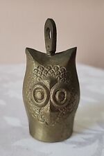 Vintage Brass Owl Bell picture