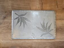 Vtg Aluminum Flower Print Unique Serving Tray Japanese Maple- Rolling Tray  picture