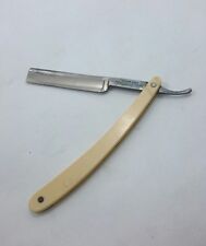 Vintage WESTER BROS ManganeseSteel Straight Razor White Handle GERMANY Europe picture