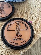Vintage  Frankoma Barefoot Ocean City Motel Coaster picture