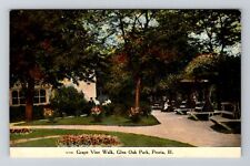 Peoria IL-Illinois, Grape Vine Walk, Glen Oak Park, Antique Vintage Postcard picture