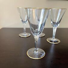 Josair Crystal JOSEPHINE GOLD Set of 4 Claret Wine Glasses picture