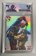 Deadpool Vs Wolverine holographic Novelty card graded 9.5 Scc Grading picture