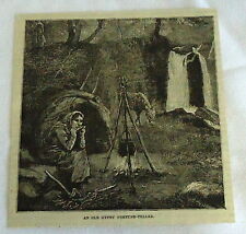 1882 magazine engraving ~ OLD GYPSY FORTUNE-TELLER picture