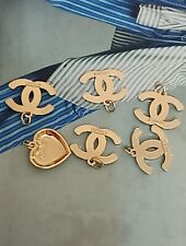  Stamped Lot Of 6 Designer  Buttons Gold Tone  Cc  Logo 22-23mm Chanel  picture