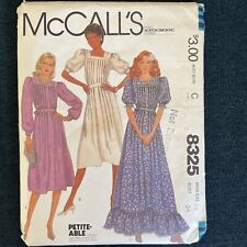 McCalls 8325 NEW Pleated Front Peasant Dress Size 12 picture