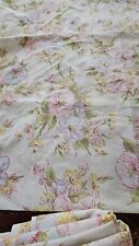 Vintage PEQUOT 2 Queen Flat Sheets & 2 King Pillowcases Floral No Iron Percale  picture