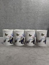 Set Of 4 Gucci Floral Fine China Coffee Tea Butterflies Cups 4” picture