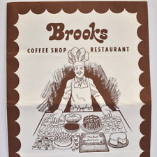 Vintage 1979 Brooks Coffee Shop Restaurant Menu New York City Manhattan NYC picture