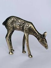 Heavy Vintage Silver Plated Collectible Figure Statue Deer Home Decor h 5