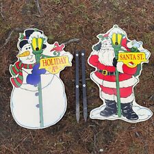 1996 Frosty the Snowman Santa Christmas Holiday Ave St Yard Sign Impact Plastic picture